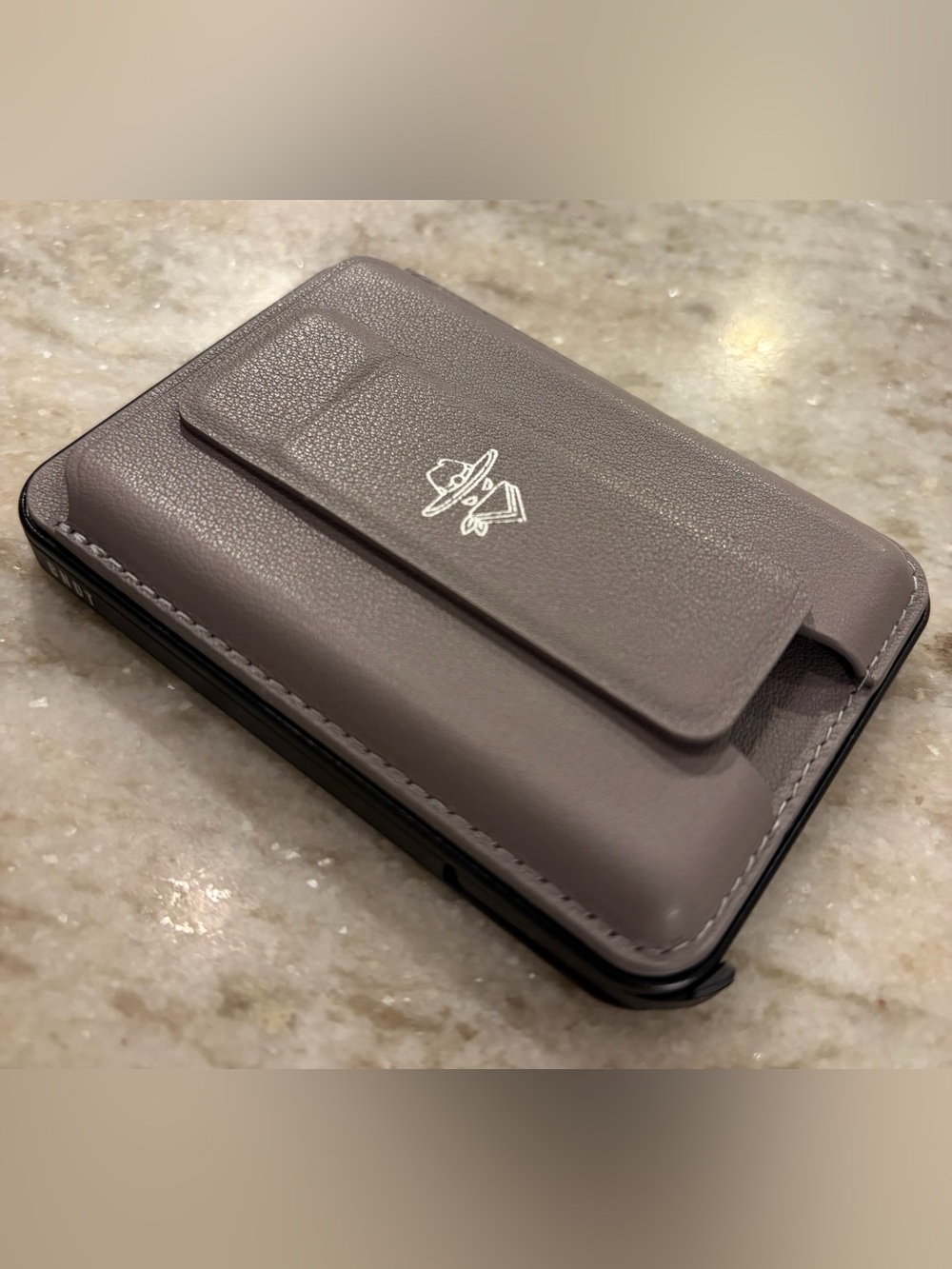 BNDT Maverick Cardholder 2.0 Grip Stand MagSafe RFID Leather Wallet Shark Grey